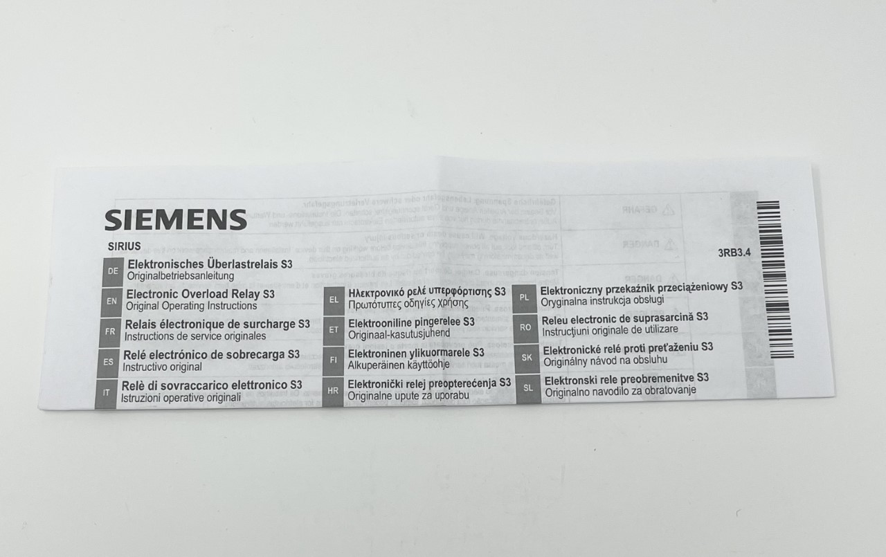 Relè Di Sovraccarico Siemens 3RB3046-1XD0 - Nuovo, Prodotto In Repubblica Ceca