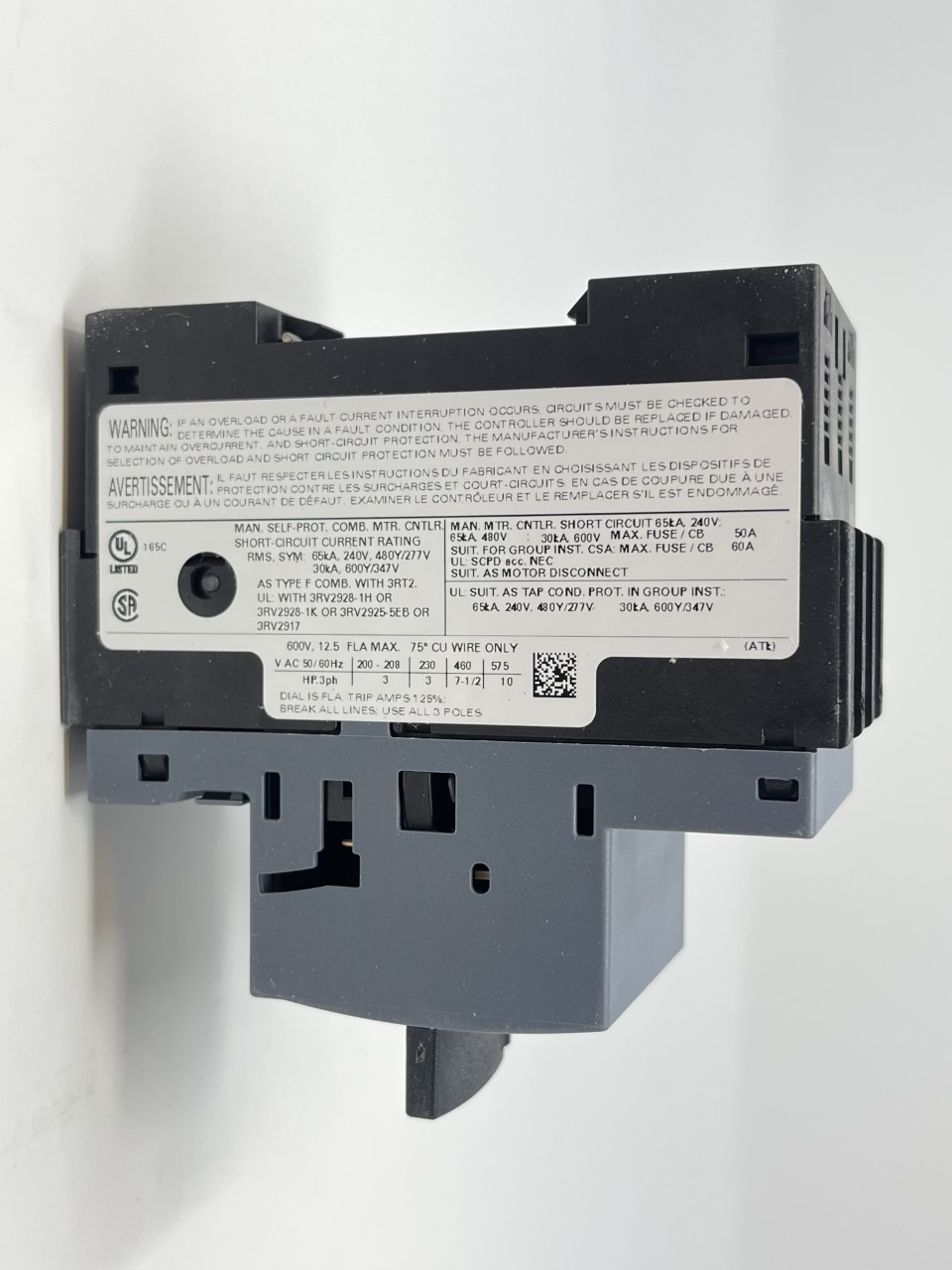 thumbnail interactive-video image 1 of Siemens 3RV2021-4AA10 Motor Starter Protector – 11A To 16A Class 10 Overload Trip 1 of 2