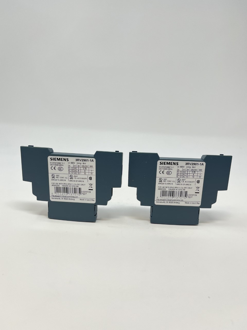 SIEMENS 3RV2901-1A Auxiliary Contact Block 1NO/1NC 3RV2 USED For Sale