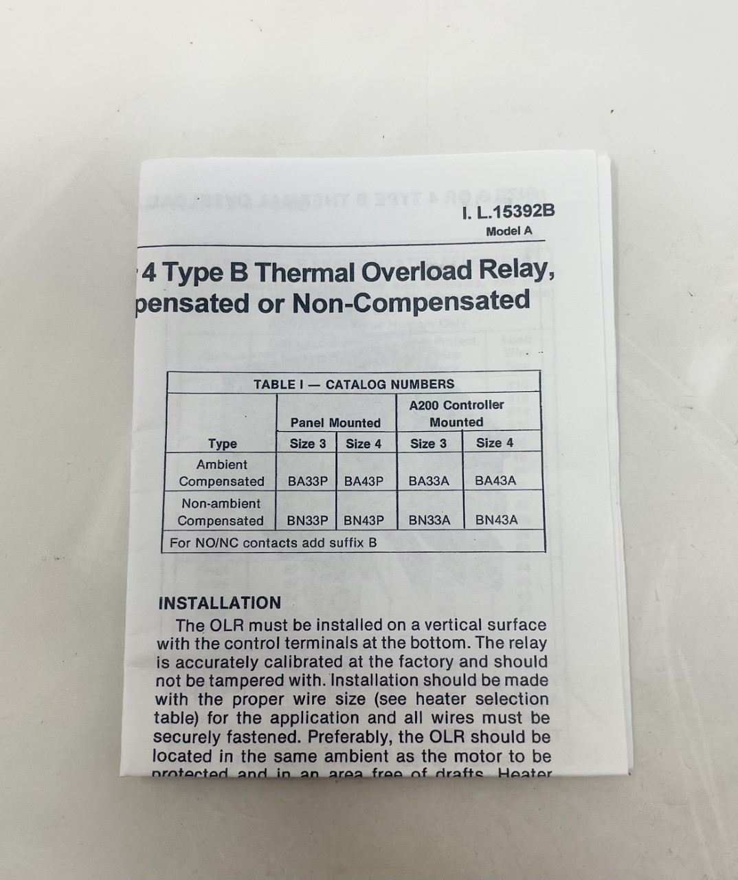 Eaton AN13AB Overload Relay - 3PST-NC